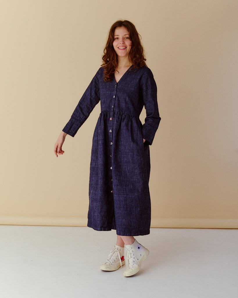 Made to order slow fashion Uk denim dress
